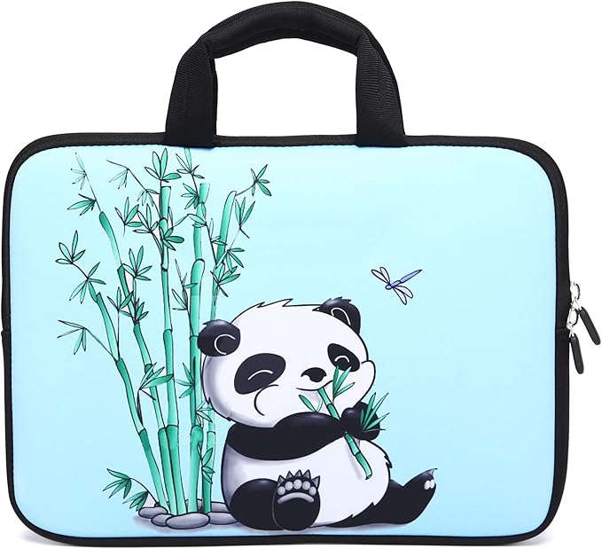 11" 11.6" 12" 12.1" 12.5" inch Laptop Carrying Bag Chromebook Case Notebook Ultrabook Bag Tablet Cover Neoprene Sleeve Fit Apple MacBook Air Samsung Google Acer HP DELL Lenovo Asus(Panda & Bamboo)
