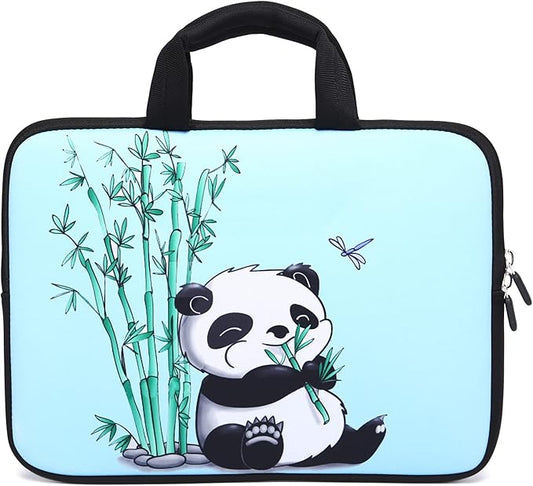 11" 11.6" 12" 12.1" 12.5" inch Laptop Carrying Bag Chromebook Case Notebook Ultrabook Bag Tablet Cover Neoprene Sleeve Fit Apple MacBook Air Samsung Google Acer HP DELL Lenovo Asus(Panda & Bamboo)