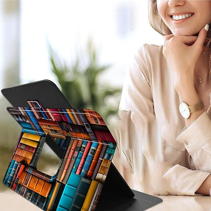 for Lenovo Tab M9 Case,9 inch Tablet Cover, Magnetic Closure Travel Portable Protective Case with 360 Degree Rotating Stand for Lenovo Tab M9 TB-310FU 2023-Vintage Book