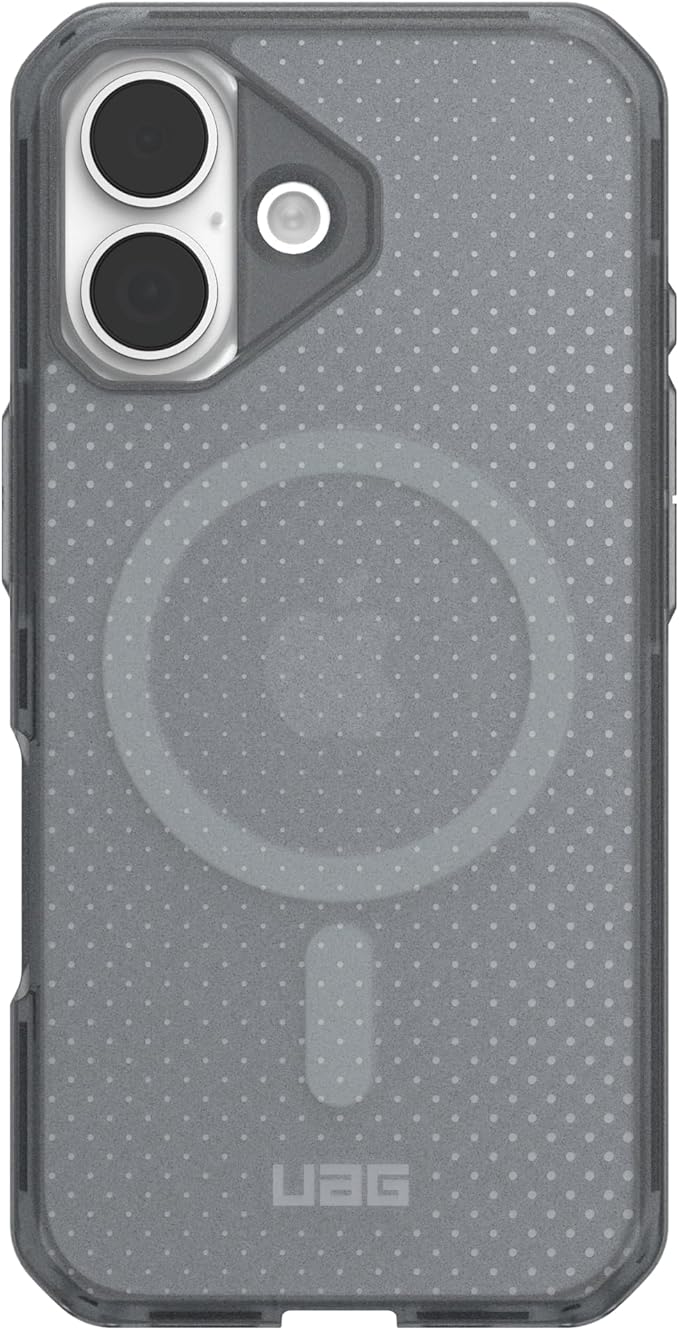URBAN ARMOR GEAR UAG Designed for iPhone 17 Case Dot - Compatible with MagSafe Translucent Military Grade Protective Cover, Ash