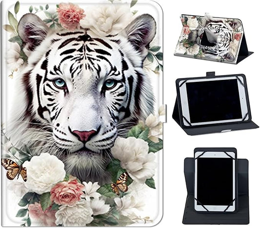 Case for Lenovo Tab P11 Pro Gen 2 11.2" 2022,Mxfdegf 360 Degree Rotating Stand and Magnetic Closure Case for 11.2 inch Lenovo Tab P11 Pro 2nd Generation,White Tiger/Butterfly
