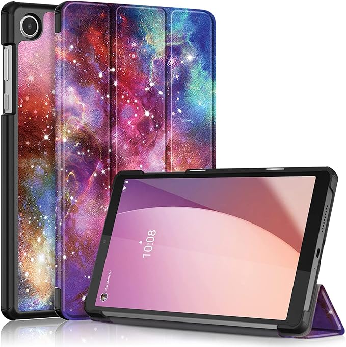 Case for Lenovo Tab M8 4th Gen 2023, Folding Folio Ultra-Thin PU Leather Stand Case Cover for Lenovo Tab M8 4th Gen TB-300FU Outer Space