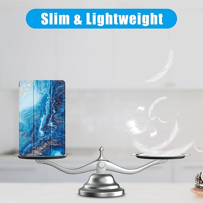 Case for Samsung Galaxy Tab A9 8.7 Inch 2023 SM-X110/X115/X117 Tablet,Slim Lightweight Stand PC Cover for Galaxy Tab A9 Tablet,Waves