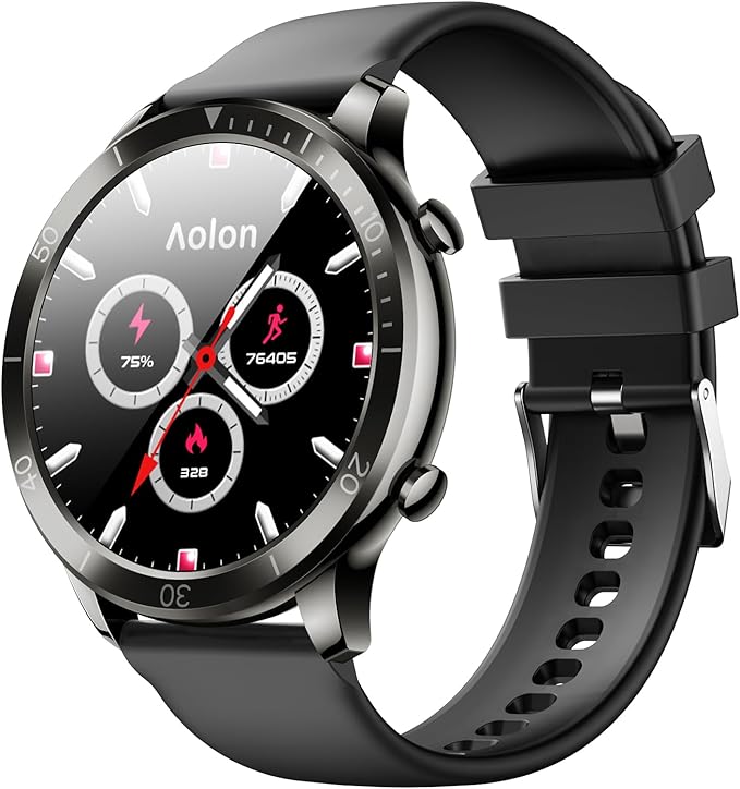 Smart Watch for Men Women (Answer/Make Calls), 1.46" IPS HD Screen, Fitness Tracker, 100+ Sport Modes, Blood Oxygen/Sleep/Heart Rate Monitor, IP67 Waterproof, Smartwatch for Android iOS, Black