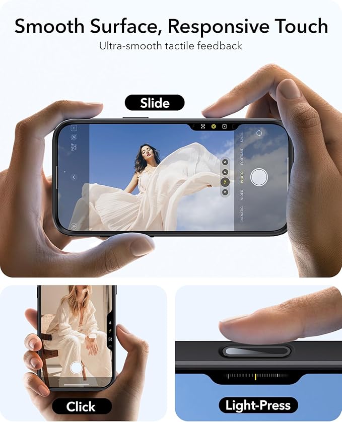 ESR for iPhone 16 Plus Case,Camera Control Button Compatible with MagSafe, Military-Grade Protective Case, Built-in Stash Stand Phone Case, Scratch-Resistant Back Cover, Classic Series, Frosted Black