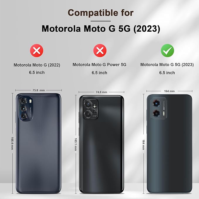 Jasonyu Flip Wallet Case for Moto G 5G (2023),Leather Magnetic Folio Cover with Card Holder,Kickstand - TPU Shockproof Durable Protective Phone Case,Brown