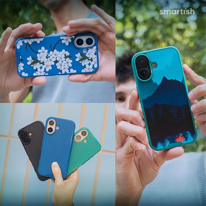 Smartish® iPhone 17 MagSafe Case - Gripmunk Magnetic Slim Case [Lightweight + Protective] Thin Grip Cover with Microfiber Lining for Apple iPhone 17 - Moving Mountains