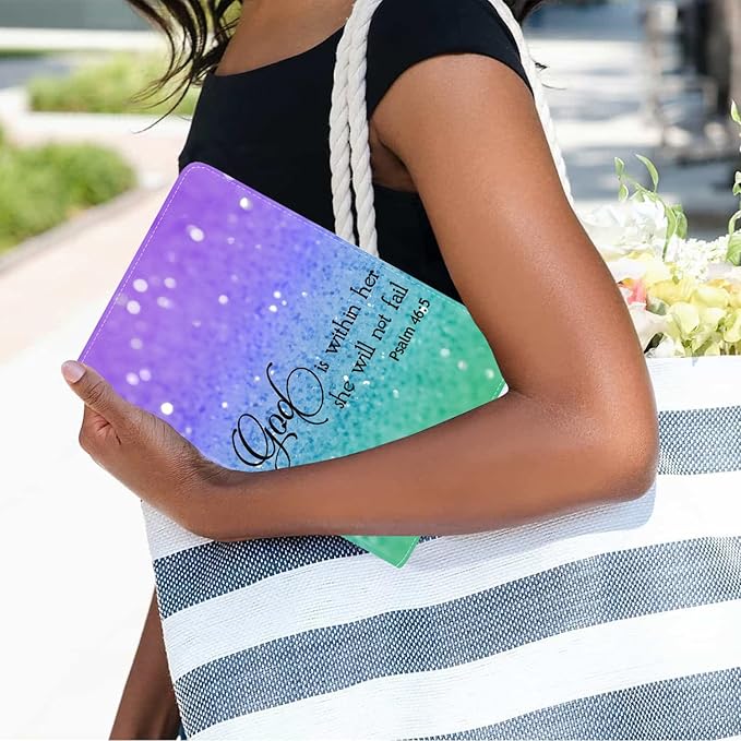 Case for Samsung Galaxy Tab A7 10.4 inch 2022/2020 (SM-T500/T503/T505/T507/T509), Premium PU Leather Stand Folio Cover with Auto Sleep/Wake, Quote Bible Verse Psalm 46:5