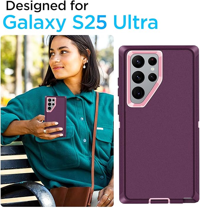 AICase for Samsung Galaxy S25 Ultra(6.9"),Heavy Duty Drop Protection Full Body Rugged Shockproof/Drop Proof/Dust Proof Military Protective Tough Durable Phone Cover for Galaxy S25 Ultra 2025_3