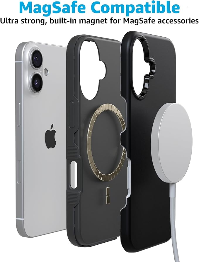 Casely iPhone 17 Case | Black on Black | Compatible with MagSafe | Bold Protective Design