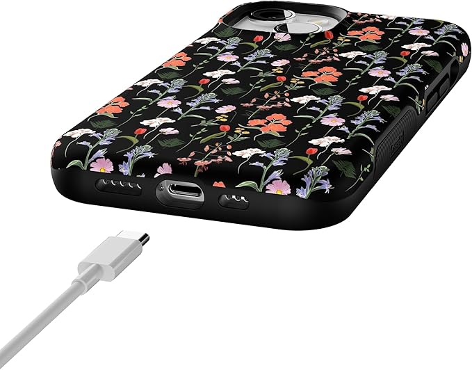 Casely iPhone 14 Case | Secret Garden | Mixed Floral | Compatible with MagSafe | Bold Protective Design