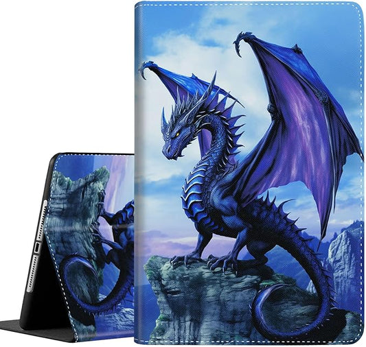 Case for Galaxy Tab A9 Plus ， Auto Sleep/Wake Multi-Angle Viewing Slim Folio Stand Cover for Samsung Galaxy Tab A9+/A9 Plus 11 Inch 2023 (SM-X210/X216/X218), Blue Dragon