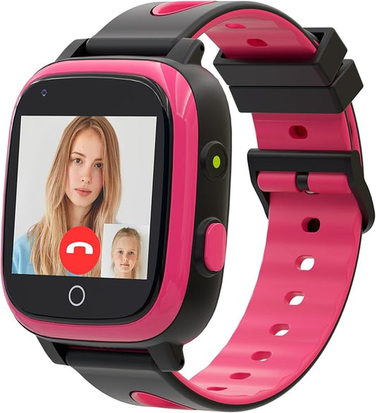 4G Kids Smart Watches Girls, GPS Watch for Kids with Video Call Voice Chat Alarm Clock SOS Camera Flashlight Gifts for Girls Age 5-12