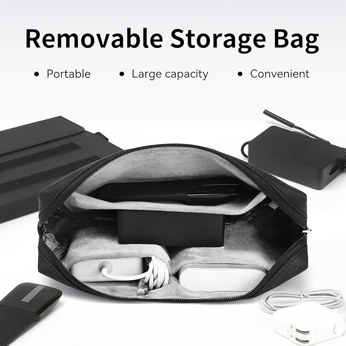 Omnpak Microsoft Surface Pro 11/10/9 Case, Lightweight Protective, Multiple Angle, Stylus Holder, Designed for Surface 11th Edition AI 2024/Pro 9 5G 13" 2022, Compatible with Type Cover Keyboard