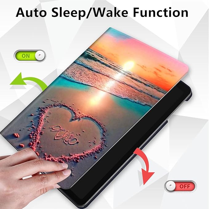 Case for Lenovo Tab M10 Plus 10.3", 360 Degree Rotating Folding Stand,with Auto Sleep/Wake Case for Lenovo Tab M10 Plus (2020 2nd Gen) TB-X606F/TB-X606X 10.3" FHD Tablet,Gold Orange Sand Sunset