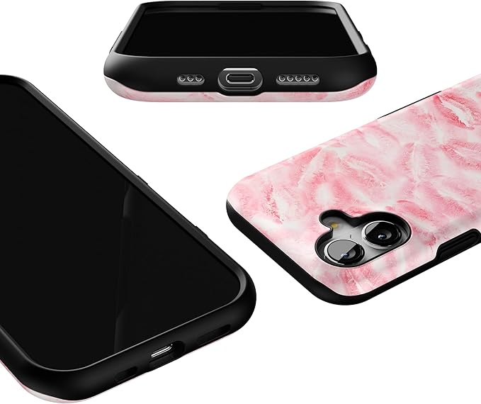 Casely iPhone 17 Case | Sealed with a Kiss | Pink Lipstick | Bold Protective Design | Compatible with MagSafe