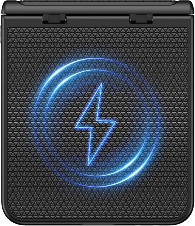 Vihibii for Samsung Galaxy Z Flip 7 Case, [Compatible with MagSafe], Outer Screen Protector & Rugged Hinge Protection & Non-Slip Texture, Shockproof Phone Case for Samsung Galaxy Z Flip 7 2025, Black