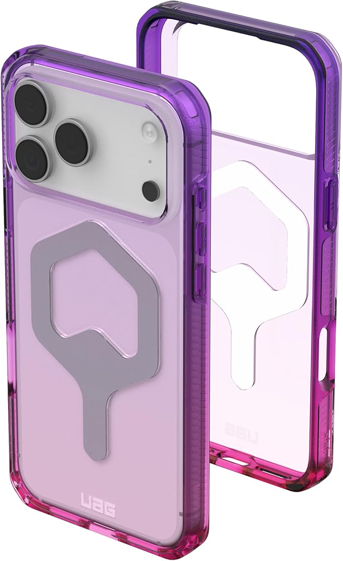 URBAN ARMOR GEAR UAG Designed for iPhone 17 Pro Max Case Plyo - Compatible with MagSafe Translucent Military Grade Protective Cover, Purple/Pink Ombre