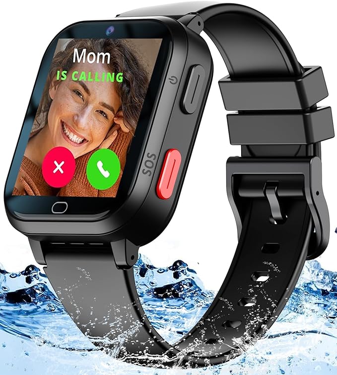 4G GPS Smart Watch for Kids Whatsapp Line Video Phone Call and Text Voice Chat SOS Alarm Message Anti-Lost Real-time Tracker Pedometer Silent Mode Camera TikTok Facebook Global Version Age 3-15 Gift