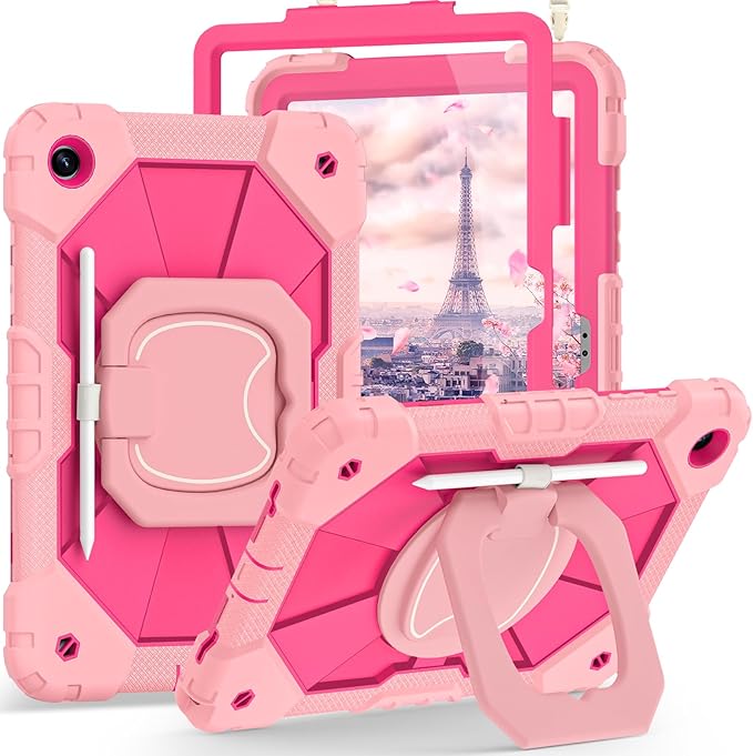 Case for Samsung Galaxy Tab A9+/ A9 Plus 11 Inch (SM-X210/X216/X218) with Screen Protector/360 Rotating Stand, Military Grade Shockproof Cover for A9 Plus Tablet Case