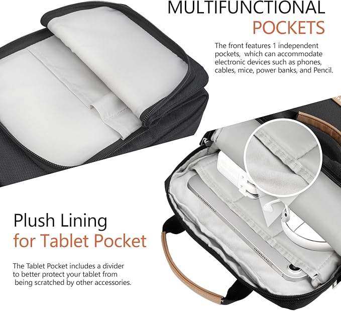 7-9 Inch Tablet Sleeve Bag, Ipad Bag for iPad mini 6/5/4/3/2,Samsung Galaxy Tab A7 Lite 8.7" / Tab A 8.0",Kindle 2022/10/9/8/7/6,eReader,with Removable Shoulder Strap (Black)