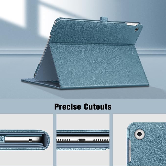 Fintie Case for iPad 9th / 8th / 7th Generation (2021/2020/2019) 10.2 Inch - [Corner Protection] Multi-Angle Viewing Stand Cover with Pocket & Pencil Holder, Auto Sleep Wake, Ocean Blue