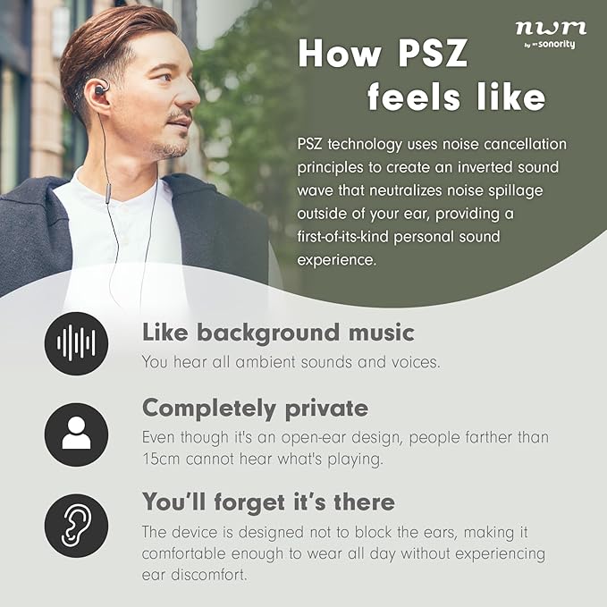 nwm NTT Sonority Wired On-Ear Speakers (Earbuds) with PSZ Technology MWE001 Dark Brown