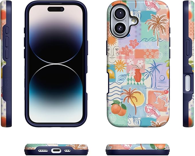 Casely iPhone 17 Case | Tropical Heat | Beachy Collage | Compatible with MagSafe | Bold Protective Design