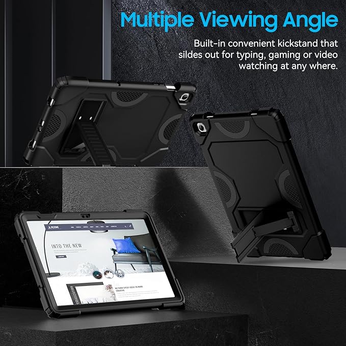 Case for Samsung Galaxy Tab A9+ 11 Inch 2023 Model (X210/X216/X218), Heavy Duty Shockproof Rugged Protective Case for Galaxy Tab A9 Plus Tablet (Black)