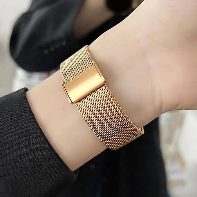 Smart Watch for Women with Make/Answer Call, 1.2" Adjustable Fitness Watch with Heart Rate Sleep Monitor Female Cycle and 100+ Sports Modes (W02-Rose Gold)