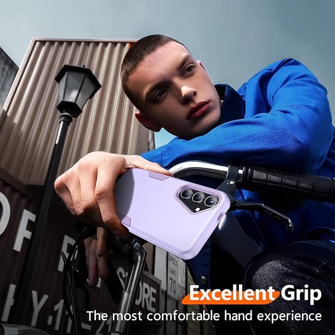 Red2Fire for Samsung Galaxy S24 Case, [Military Grade Drop Protection] Non-Slip Heavy Duty Full Body Shockproof Protection Phone Case for S24 Case 6.2 inch,Light Purple