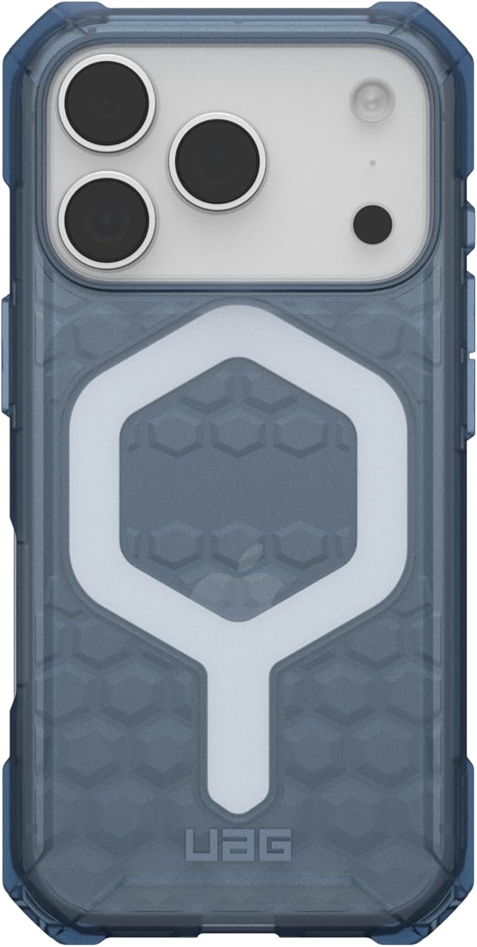URBAN ARMOR GEAR UAG Designed for iPhone 17 Pro Case Essential Armor - Compatible with MagSafe Translucent Military Grade Protective Cover, Cloud Blue