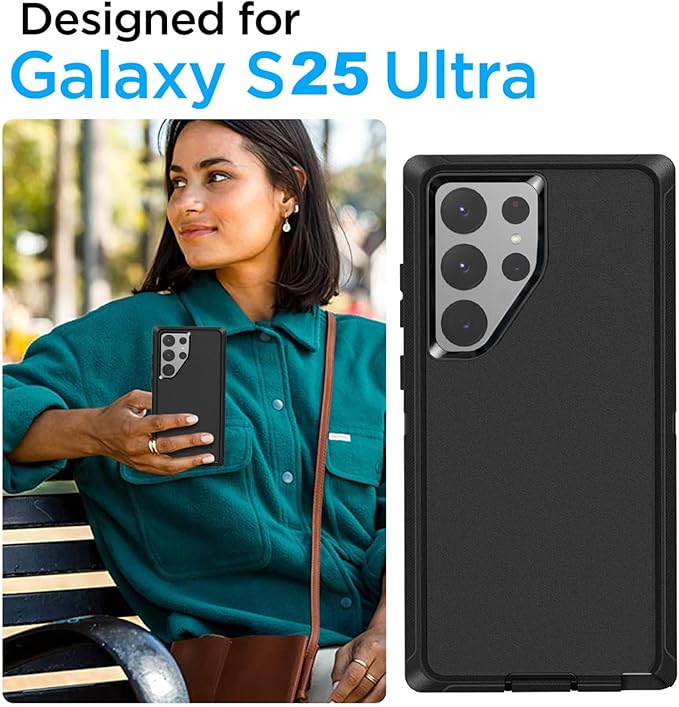 AICase Belt-Clip Holster Case for Samsung Galaxy S25 Ultra 6.9",Heavy Duty Drop Protection Full Body Rugged Shockproof/Drop Proof/DustProof Military Grade Tough Durable Cover for S25 Ultra 2025