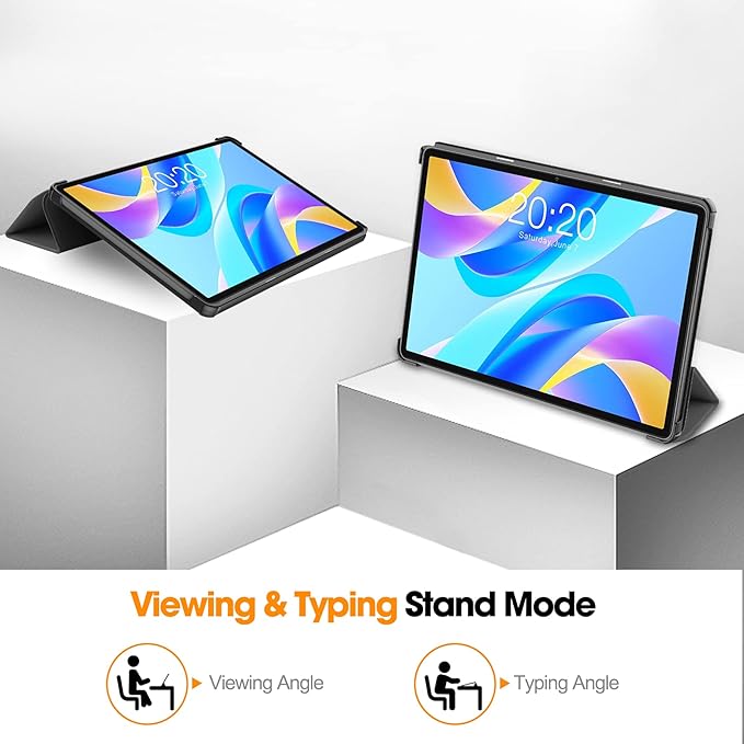 Case for TECLAST M40 Plus 2022 /P30S 10.1 inch Tablet, Folding Folio Ultra-Thin PU Leather Stand Case Cover for Teclast M40 Plus / P40HD / P30S 2022 Released Gray