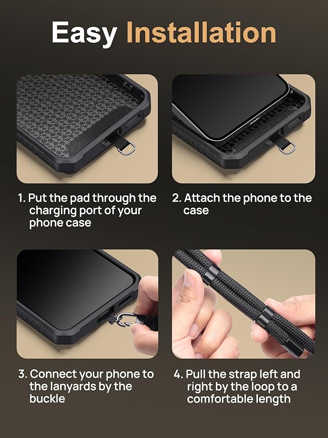 Vihibii for Samsung Galaxy S25 Ultra with Case Crossbody Lanyard Strap, Build-in Card Holder (4 Cards), [RFID Blocking] & Slide Camera Cover & Military Grade Drop Protection Wallet Cover, Black