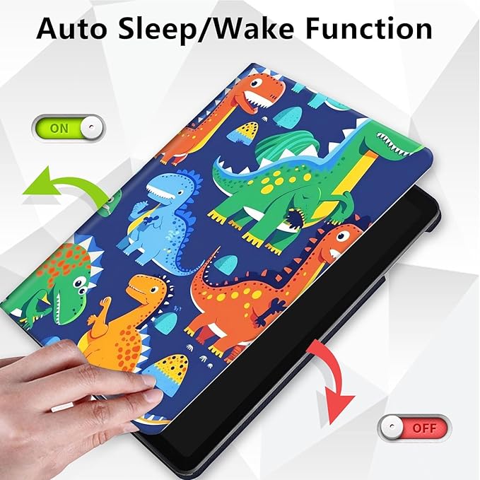 Case for Lenovo Tab P11 Plus Case 2021 (TB-J616F / J616X), 360 Degree Rotating Folding Stand,with Auto Sleep/Wake Case for Lenovo Tab P11 11” 2020 (TB-J606F TB-J606X),Cute Dinosaur