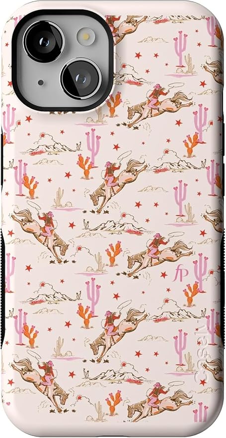 Casely iPhone 14 Case | Cowgirl Canyon | FashionPass x Casely | Compatible with MagSafe | Bold Protective Design