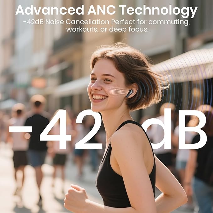 Wireless Earbuds 5.4 Bluetooth Headphones 100H Bluetooth Earbuds Active Noise Cancelling Earphones in-Ear Earbud with 4 ENC Noise Cancelling Mic IP5 Waterproof Earphones for Android iOS