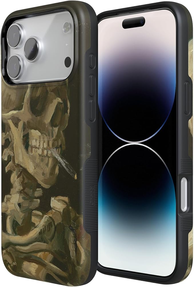 Casely iPhone 17 Pro Case | Van Gogh | Head of a Skeleton with a Burning Cig | Compatible with MagSafe | Bold Protective Design