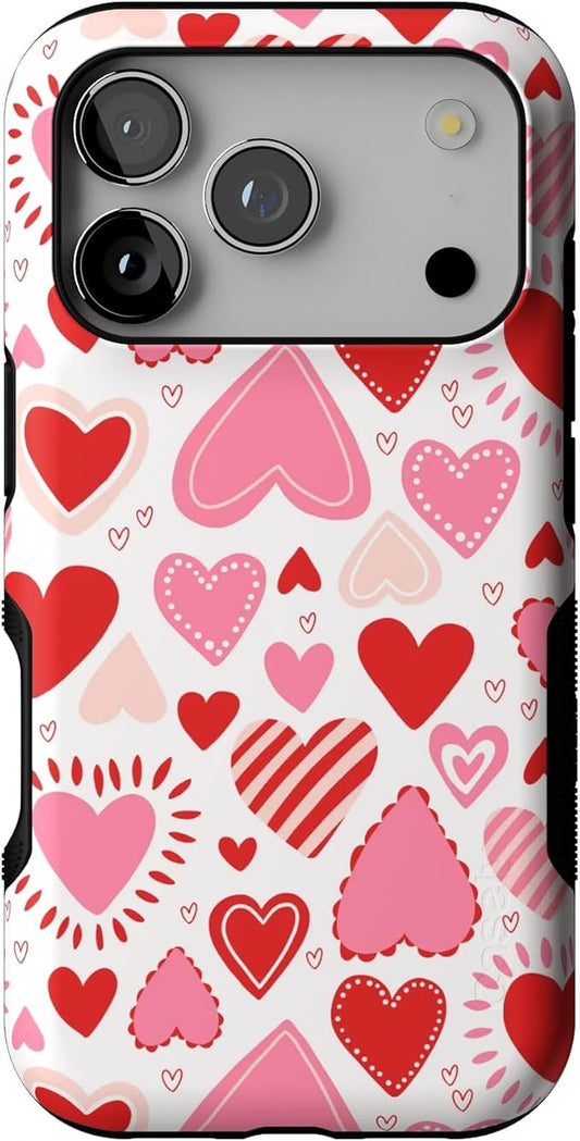 Casely iPhone 17 Pro Case | Love Struck | Heart Stickers | Bold Protective Design | Compatible with MagSafe