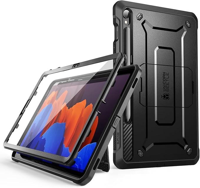 SUPCASE for Samsung Galaxy Tab S9 FE 10.9 inch Case with Stand (Unicorn Beetle Pro), [Built-in Screen Protector & S Pen Holder] Full-Body Heavy Duty Rugged Tablet Cover for Galaxy Tab S9 FE, Black