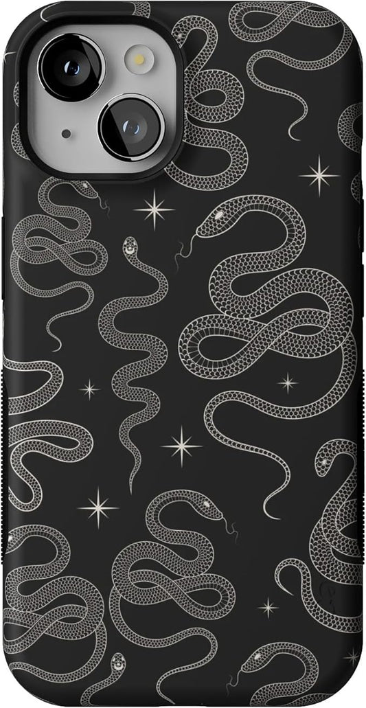 Casely iPhone 14 Case | We're Ready for It | Black Serpent | Compatible with MagSafe | Bold Protective Design