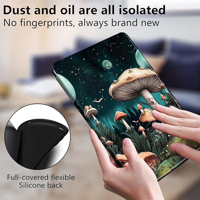 Case for Lenovo Tab M10 Plus 10.3", 360 Degree Rotating Folding Stand,with Auto Sleep/Wake Case for Lenovo Tab M10 Plus (2020 2nd Gen) TB-X606F/TB-X606X 10.3" FHD Tablet,Mushroom Forest