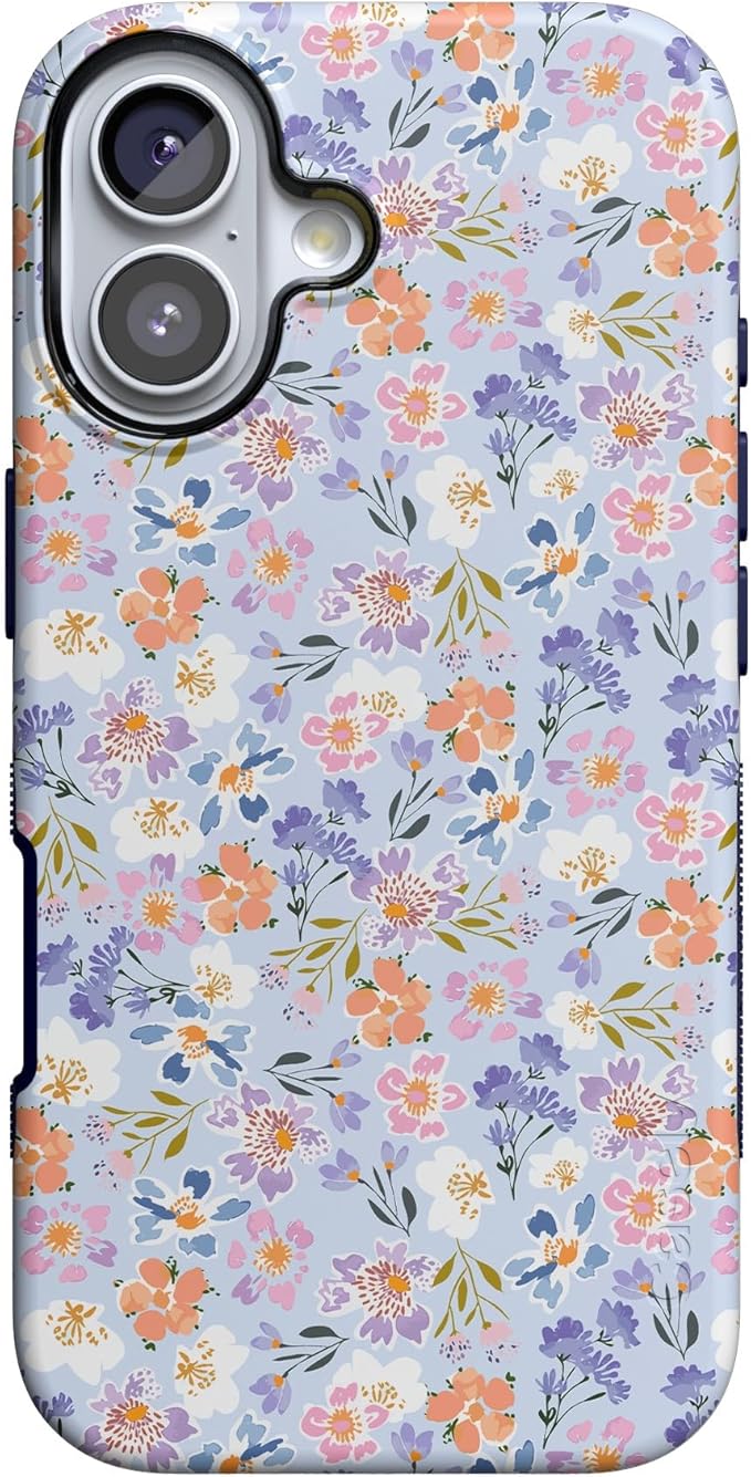 Casely iPhone 17 Case | Poppy Meadows | Pastel Floral | Compatible with MagSafe | Bold Protective Design