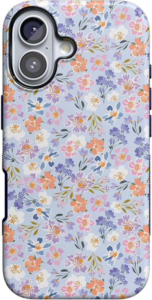 Casely iPhone 17 Case | Poppy Meadows | Pastel Floral | Compatible with MagSafe | Bold Protective Design