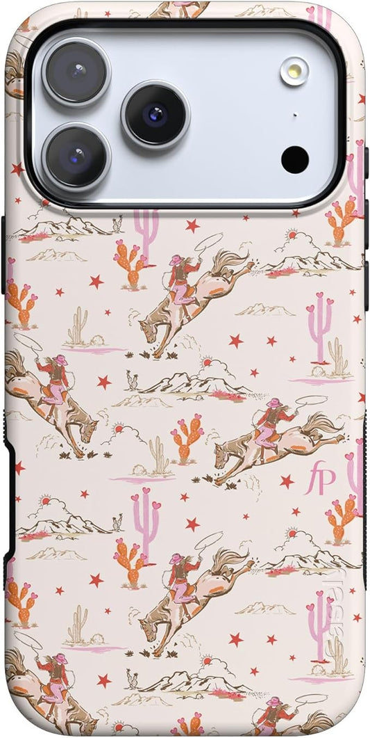 Casely iPhone 17 Pro Case | Cowgirl Canyon | FashionPass x Casely | Compatible with MagSafe | Bold Protective Design
