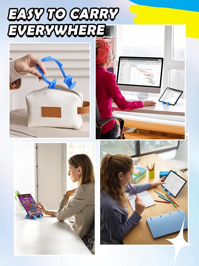 Stocking Stuffers for Teens Boys Girls Tablet Stand for iPad: Universal Compatible Thumbs Up Lazy Cell Phone Stand Holder for Desk Fun Birthday Gifts for Men Women Kids Adults Gifts for Christmas