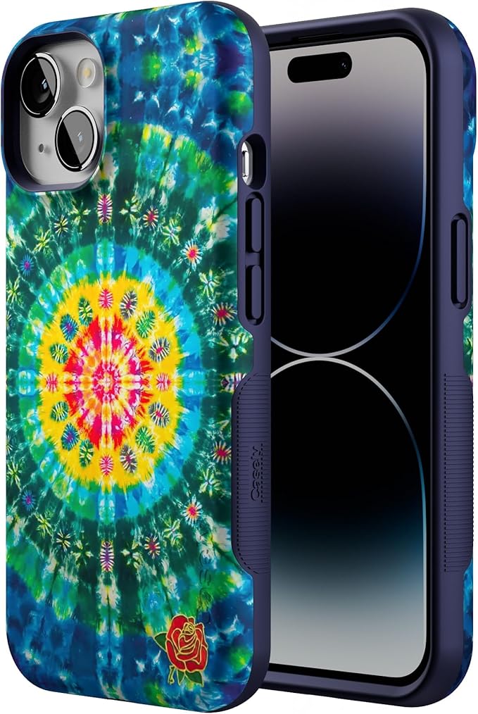 Casely iPhone 14 Case | Veneta Tapestry | Grateful Dead Tie Dye | Compatible with MagSafe | Bold Protective Design