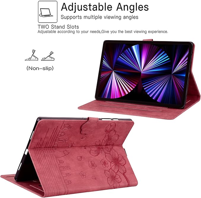 Case for Lenovo Tab M11 / Tab K11 LTE 11 inch Tablet 2024, Tab m11 11" Tablet Case PU Leather with Pen Holder Magnectic Cover Folio Stand for Model TB330FU- Red