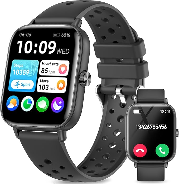 Smart Watches for Men Women Fitness: Fitness Tracker Watch with Bluetooth Call 24/7 Heart Rate SpO2 Sleep Monitor IP68 Waterproof 120+ Sport Mode Activity Trackers Compatible iPhone Android Phones